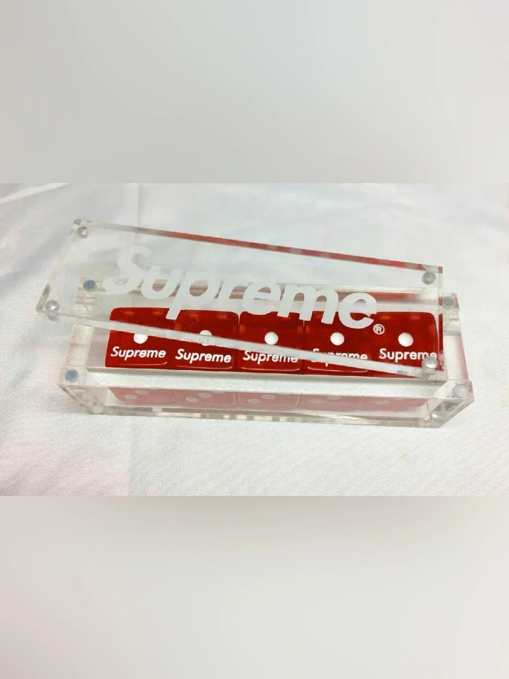 Supreme Red Dice Set with Logo